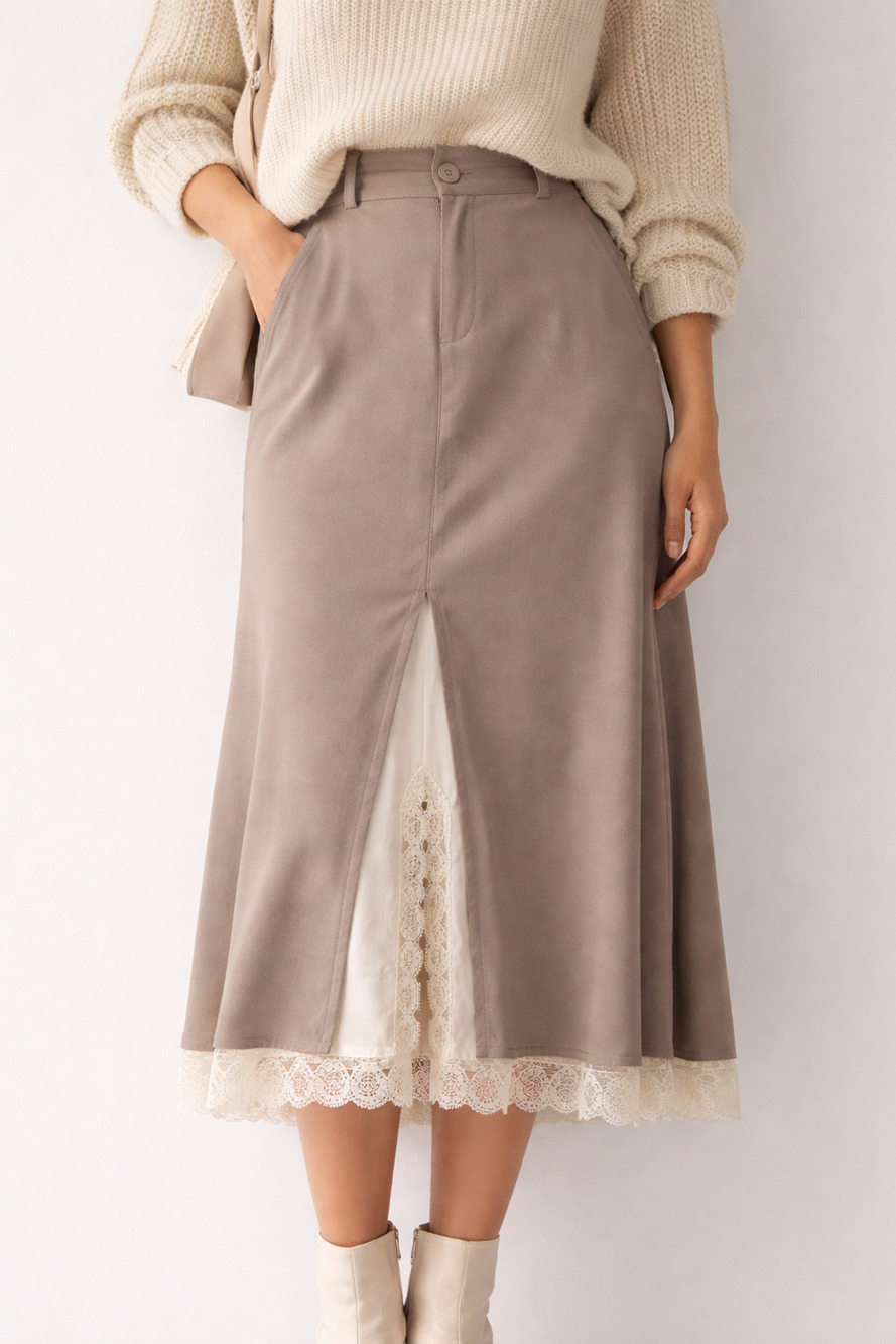 Lorraine Vintage Nylon Half Slip Lace Trim Y2K Layering Visible Hem Trend XSmall